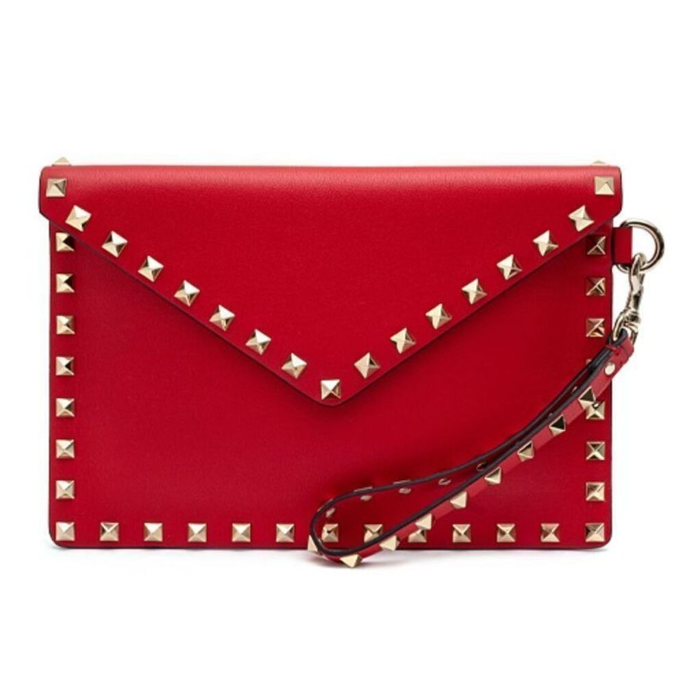 Rockstud Flap Clutch Bag